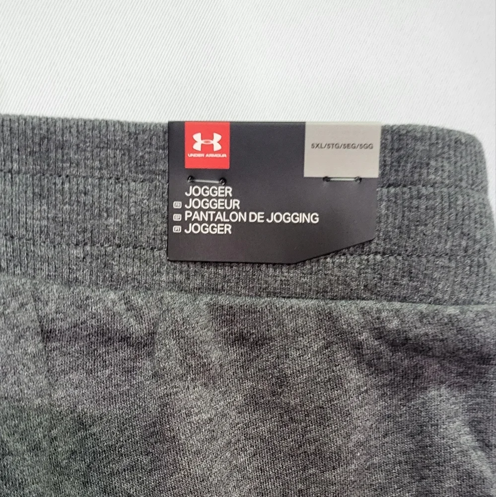 Under Armour Men's NWT Gray UA Rival Fleece Jogger Pants Size 5XL - Picture 11 of 12